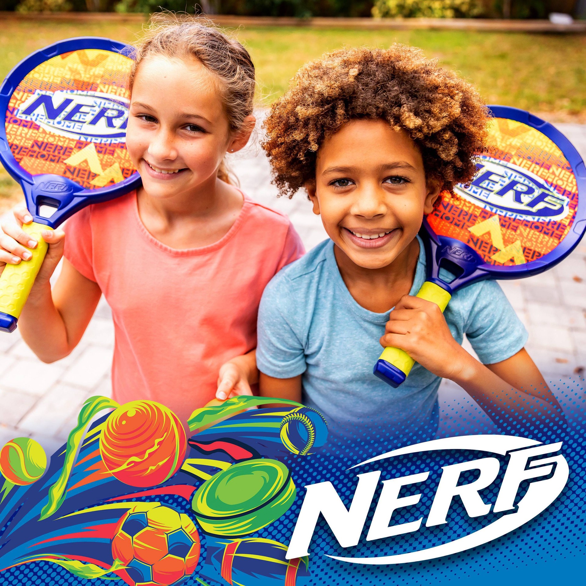 Nerf best sale tennis set