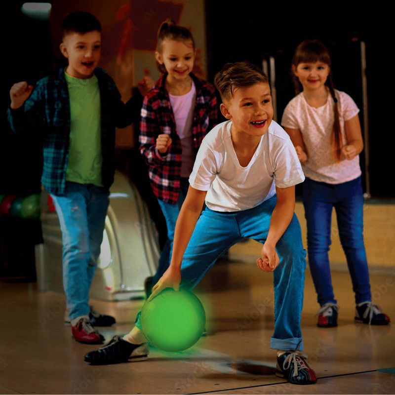 slide 4 of 5, Glow Games LED Glow Lawn Bowling Set - 7pc: Outdoor Game with Lights for Ages 4+, 7 ct