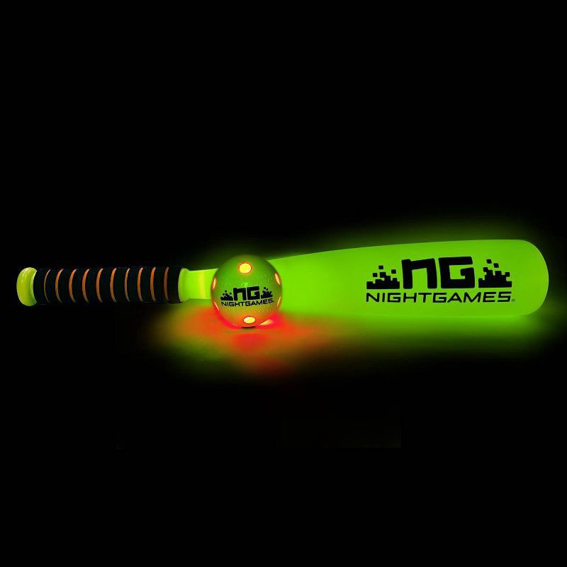 slide 2 of 4, Night Games LED Light Up Kids' Bat and Ball Set, 1 ct