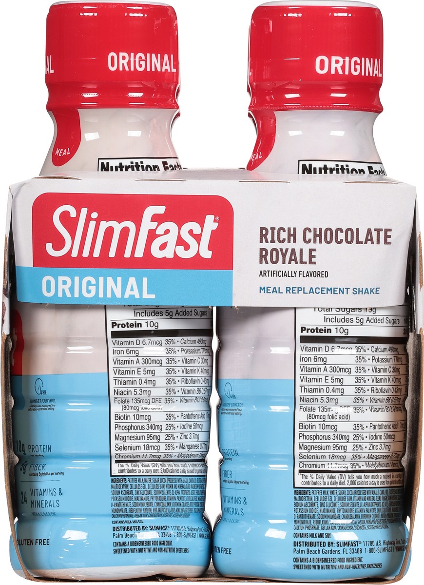 slide 7 of 9, SlimFast Original Rich Chocolate Royale Meal Replacement Shake 4 - 11 fl oz Bottles, 4 ct