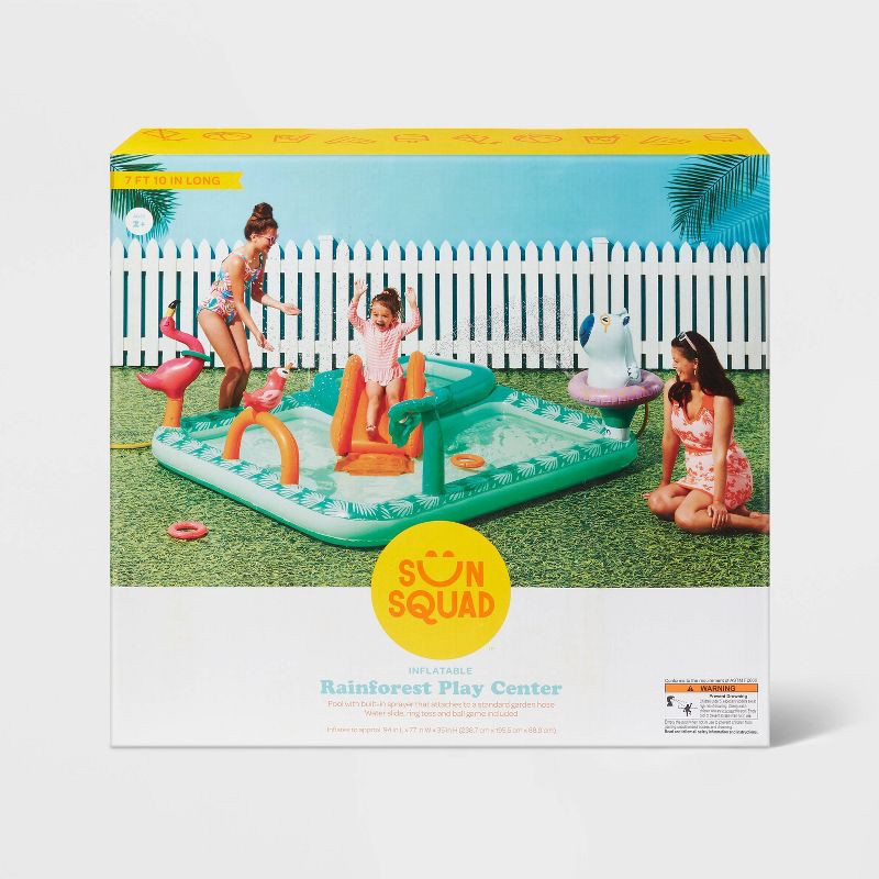 slide 4 of 4, Kids' Rainforest Play Center Inflatable Pool - Sun Squad, 1 ct