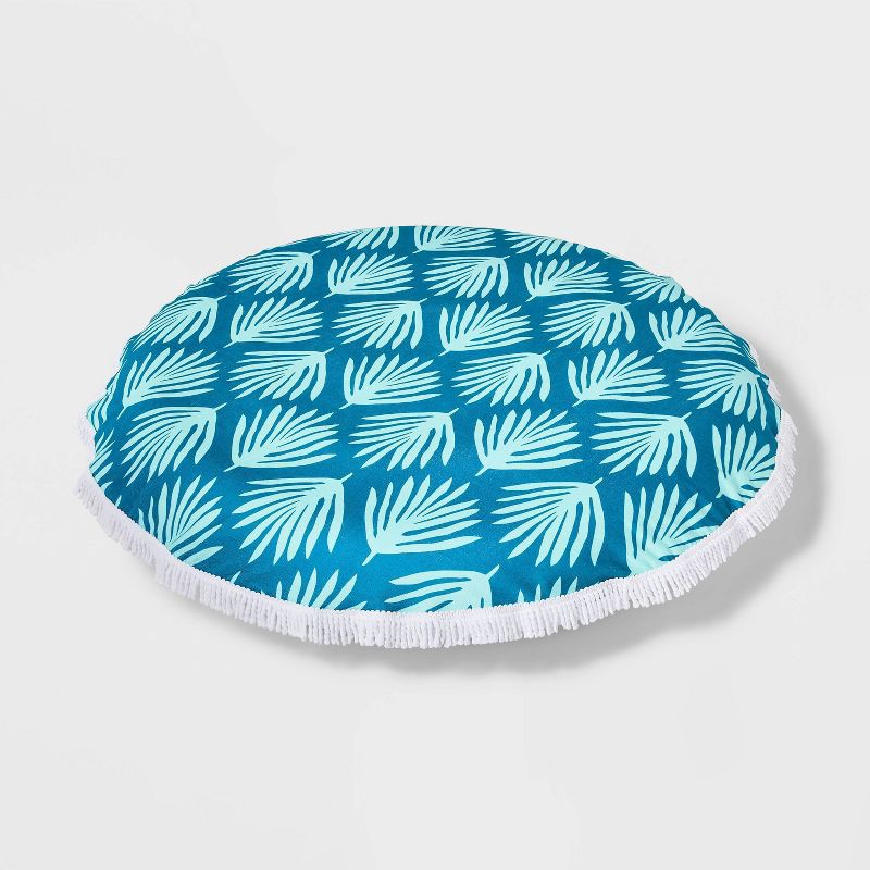 slide 1 of 4, Palm Leaf Towel Top Pool Float - Sun Squad, 1 ct