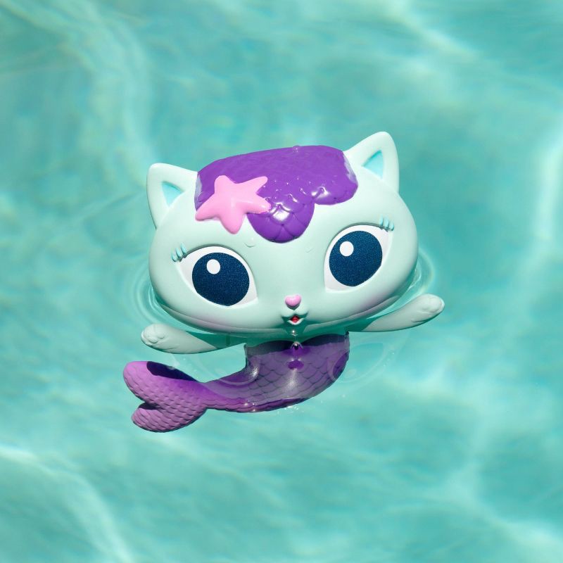 slide 5 of 7, Swimways Gabby's Dollhouse Pool Floatin' Figures - Mercat: Pool Game Toy for Kids, 1 ct