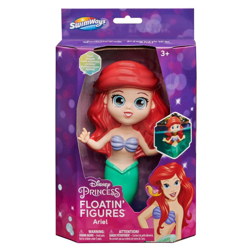 slide 8 of 8, Swimways Disney Princess Floatin' Figures - Ariel: PVC Pool Game Toddler Toy, 1 ct