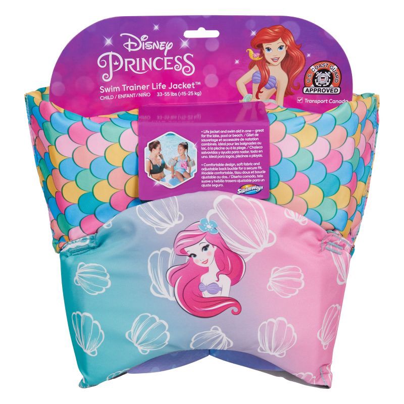 slide 7 of 7, Swimways Ariel Disney Princess Swim Trainer Life Jacket, 1 ct