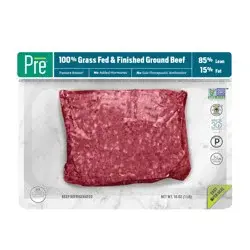 Pre, 85% Lean Ground Beef 100% Grass-Fed, Grass- Finished, and Pasture-Raised