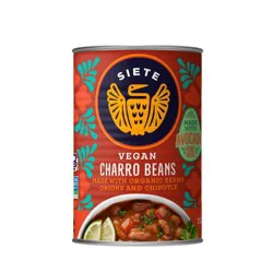 Siete Organic Gluten Free Vegan Charro Beans - 15.5oz
