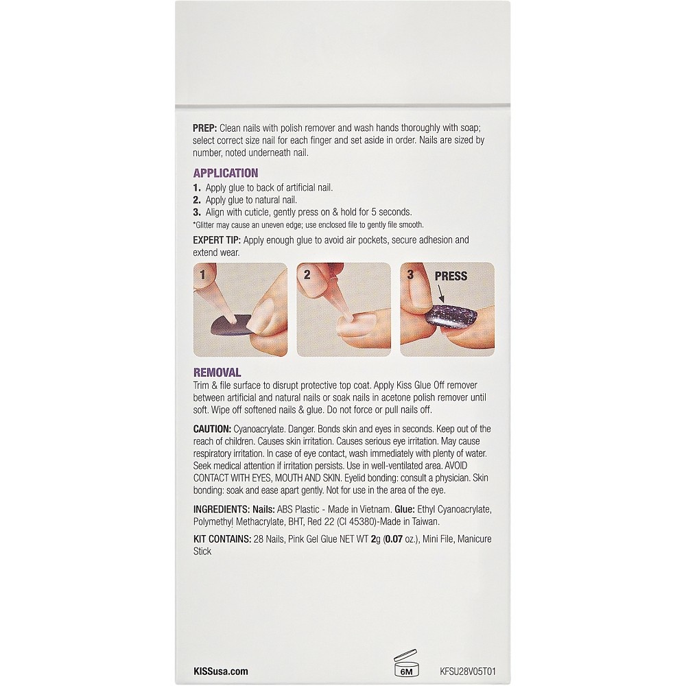 slide 3 of 6, KISS Products Gel Fantasy Fake Nails - Midnight Snacks - 36ct, 36 ct