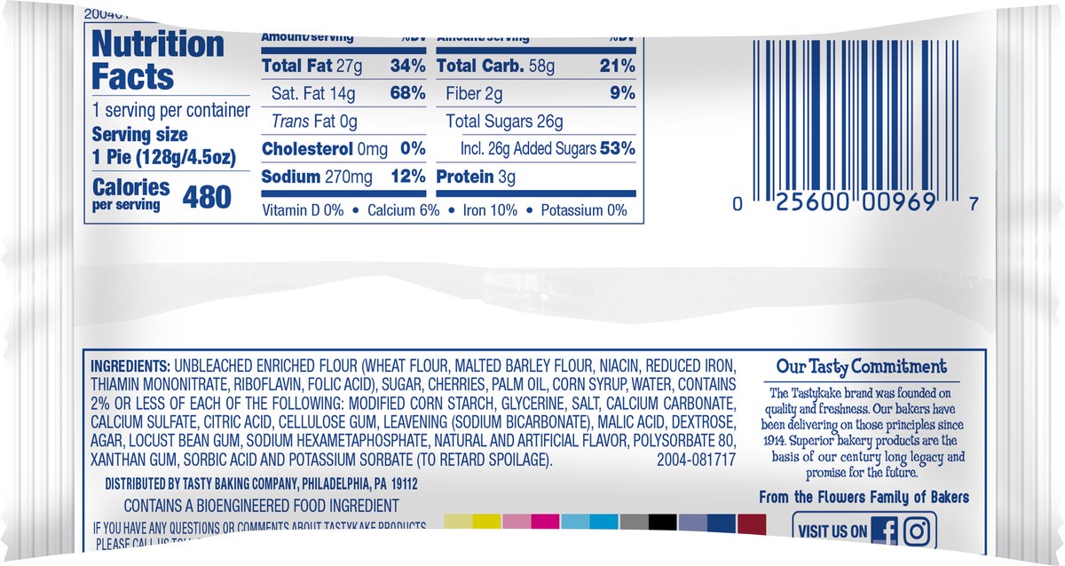 slide 5 of 10, Tastykake Glazed Cherry Pie, Individually Wrapped Snack Pie, Fruit Pie- 4.5 oz, 4.5 oz