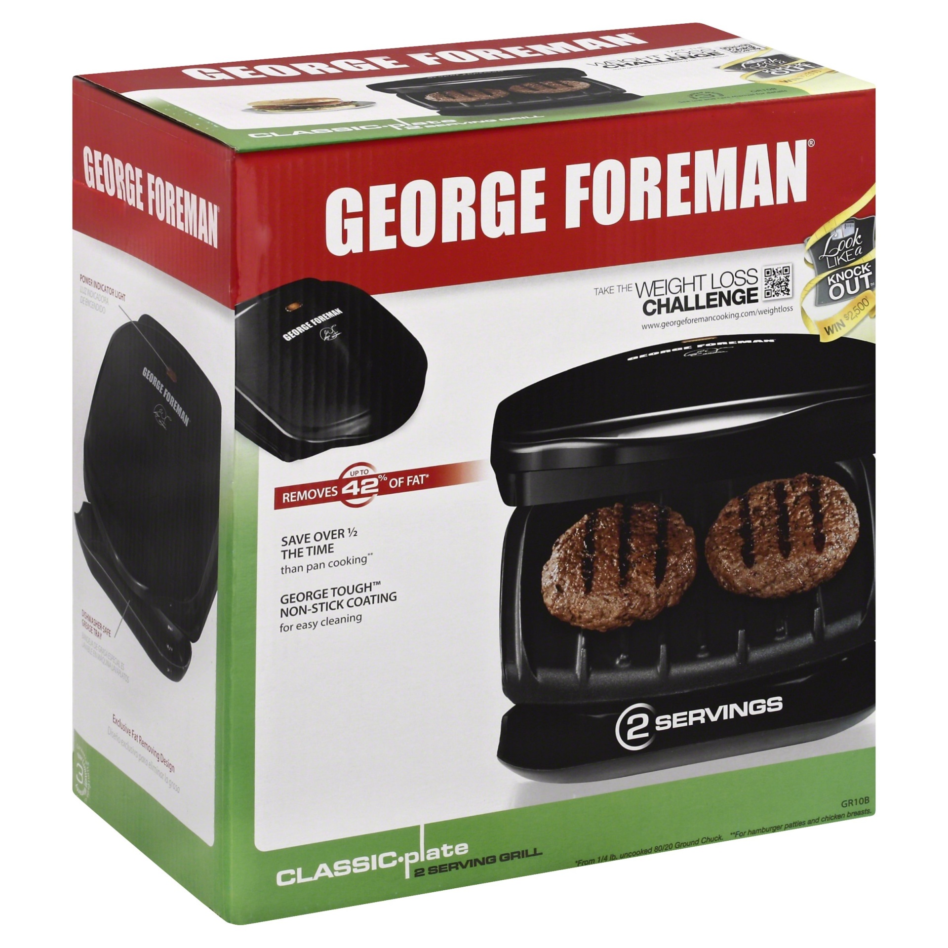 slide 1 of 1, George Foreman Grill Black, 1 ct