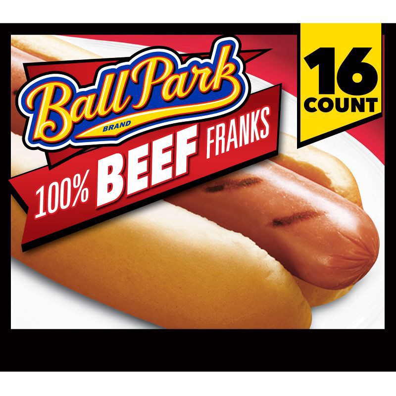 slide 1 of 4, Ball Park Beef Hot Dogs, 16 Count, 16 ct