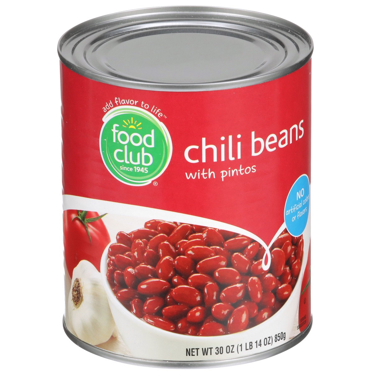 slide 2 of 9, Food Club Chili Beans With Pintos, 30 oz