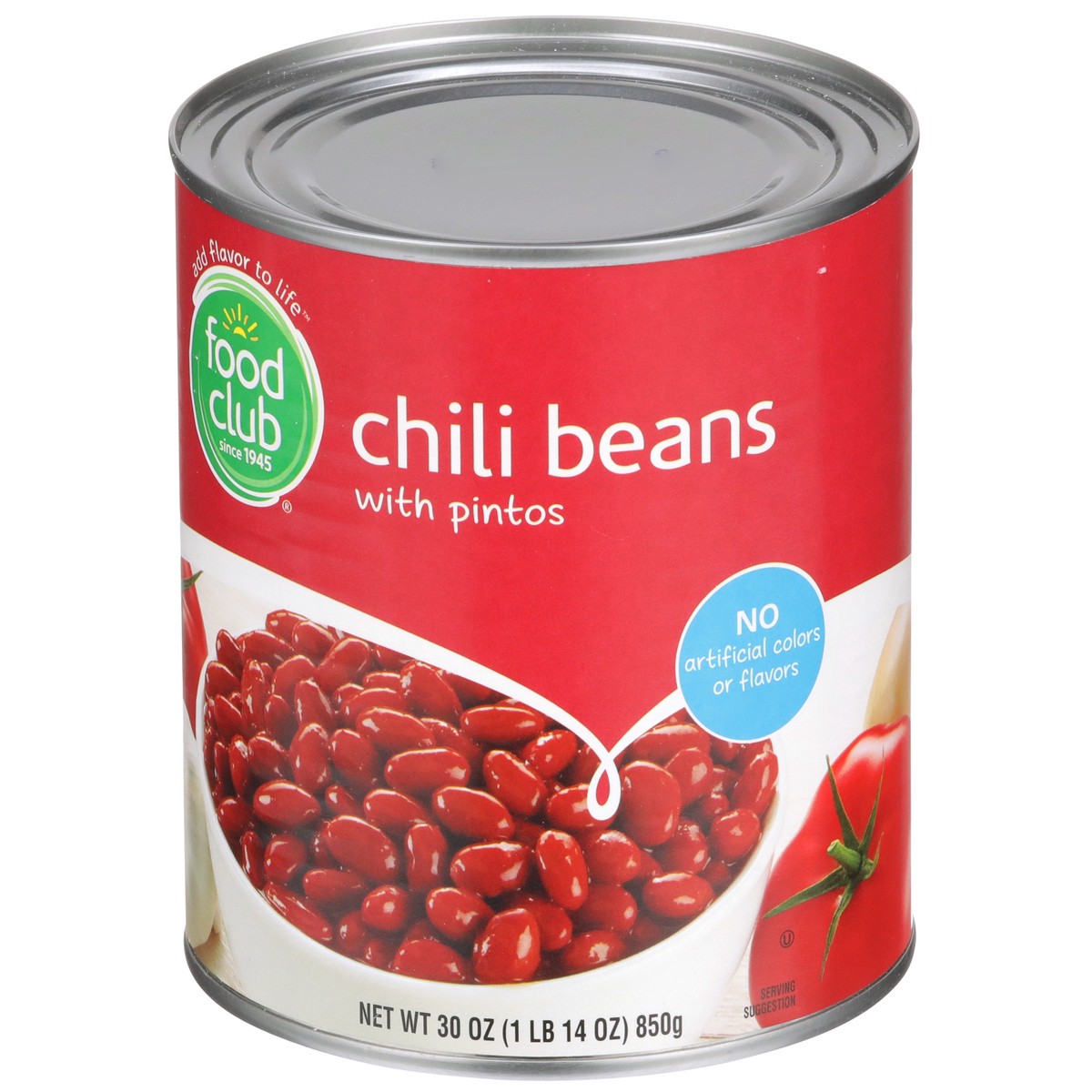 slide 3 of 9, Food Club Chili Beans With Pintos, 30 oz