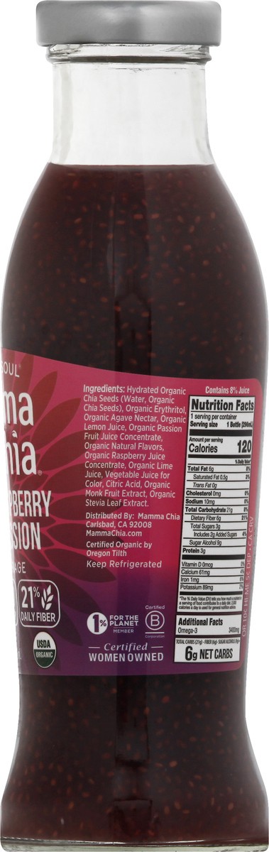 slide 5 of 12, Mamma Chia Organic Raspberry Passion Chia Beverage - 10 oz, 10 oz