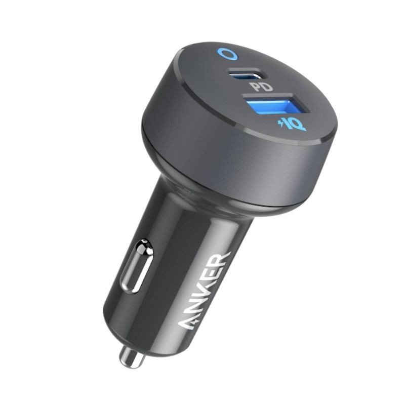 slide 4 of 6, Anker 2-Port 20W USB-C + 15W USB-A Power Delivery Car Charger - Black: Quick Charge & Lightweight Design, 1 ct