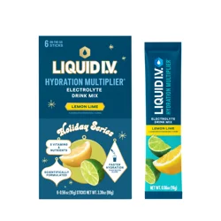 Liquid I.V. Sugar-Free Hydration Multiplier Electrolyte Powder Packet Drink Mix, White Peach, 6 Ct.