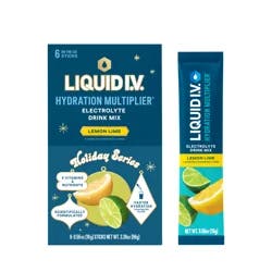 Liquid I.V. Sugar-Free Hydration Multiplier Electrolyte Powder Packet Drink Mix, White Peach, 6 Ct.