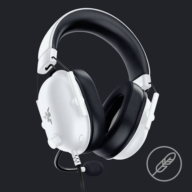 slide 5 of 9, Razer Blackshark V2 X Wired Gaming Headset for PlayStation 4/Nintendo Switch/PC - White: macOS Compatible, Built-In Mic, 1 ct