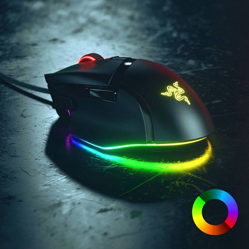 slide 2 of 9, Razer Basilisk V3 Ergonomic Wired Gaming Mouse: USB-A, Illuminated Optical Design, 1 ct