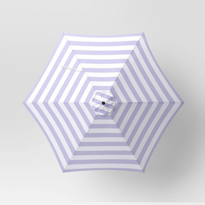 slide 4 of 6, 9' Round Cabana Stripe Outdoor Patio Market Umbrella with Black Pole - Threshold™: UV & Water-Resistant, 1 ct