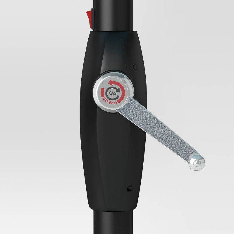 slide 5 of 6, 9' Round Cabana Stripe Outdoor Patio Market Umbrella with Black Pole - Threshold™: UV & Water-Resistant, 1 ct