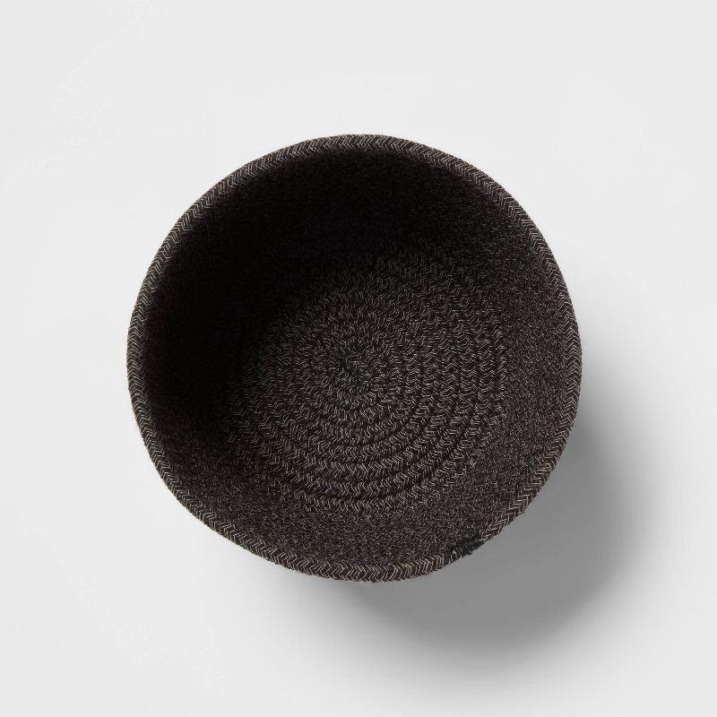 slide 3 of 3, Decorative Coiled Rope Basket Black - Brightroom™, 1 ct
