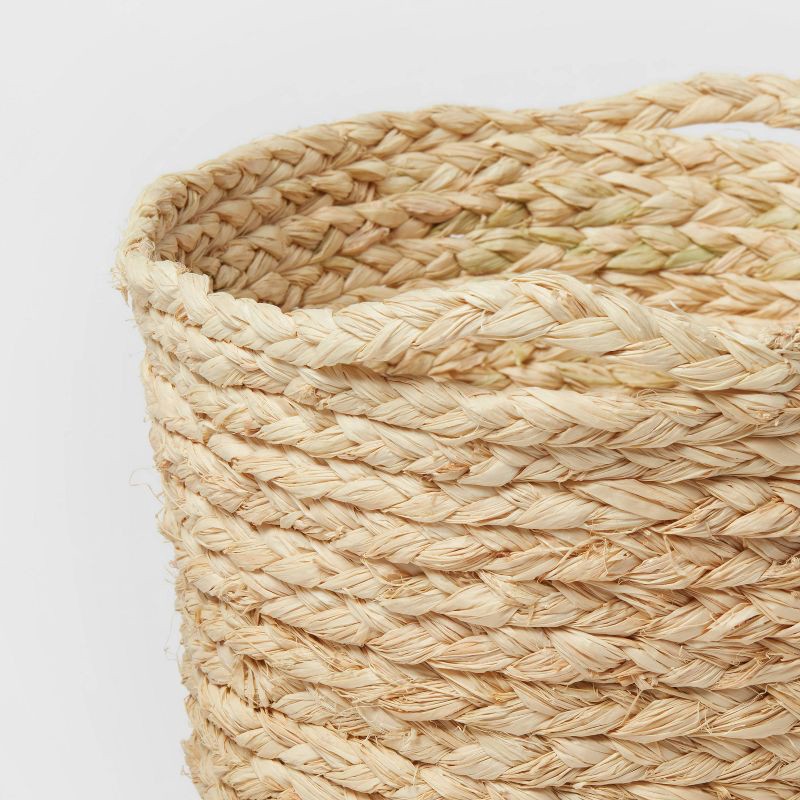 Square Braided Rafia Basket Natural - Brightroom™