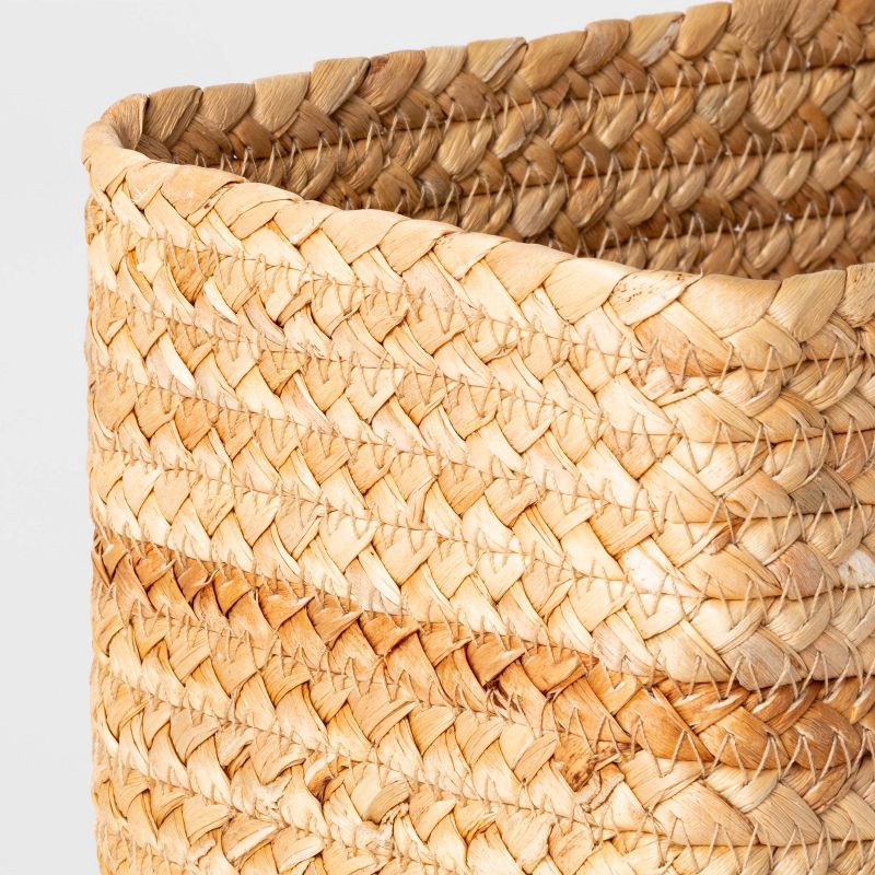 slide 3 of 3, Braided Water Hyacinth Media Bin - Threshold™, 1 ct