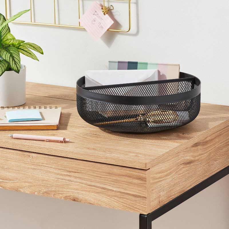 slide 2 of 4, 11" Metal Mesh Turn Table Black - Brightroom™, 1 ct