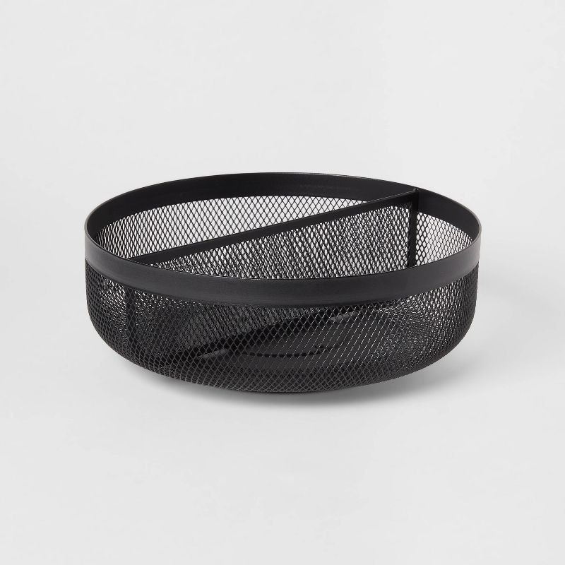 slide 1 of 4, 11" Metal Mesh Turn Table Black - Brightroom™, 1 ct