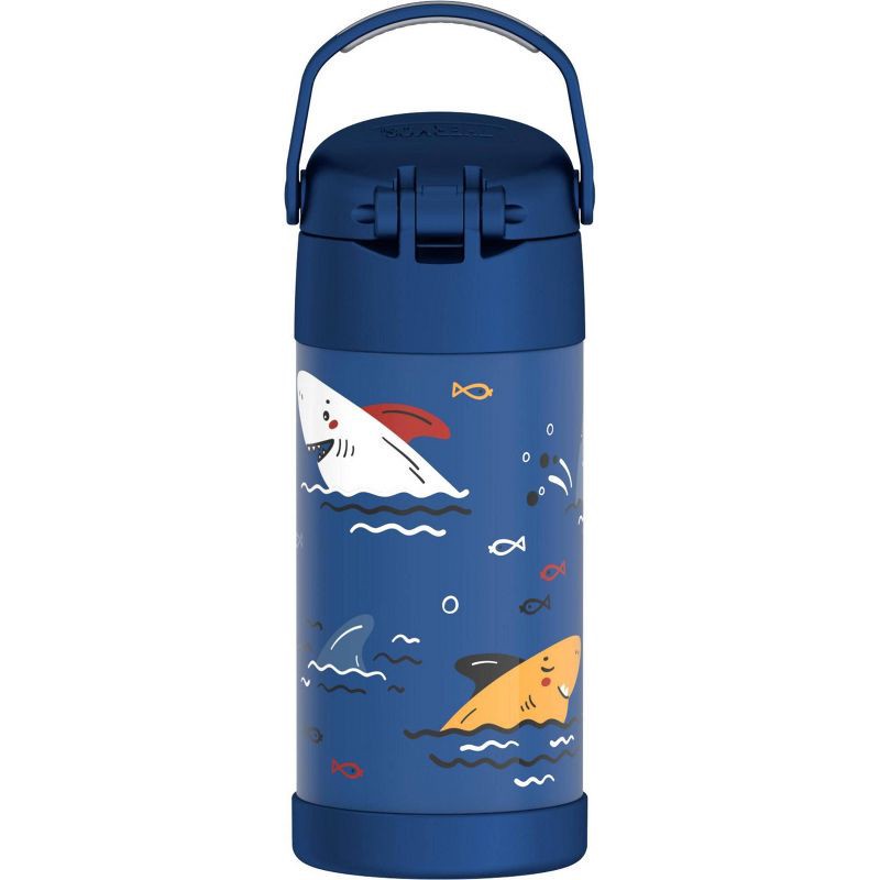 Thermos Kids Stainless Steel Vacuum Insulated Funtainer Straw Bottle, Baby  Shark, 12oz 