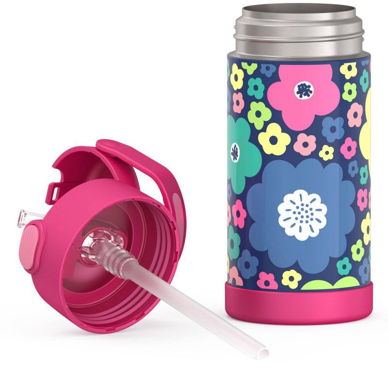 Thermos 12oz Funtainer Water Bottle With Bail Handle - Mod Flowers : Target