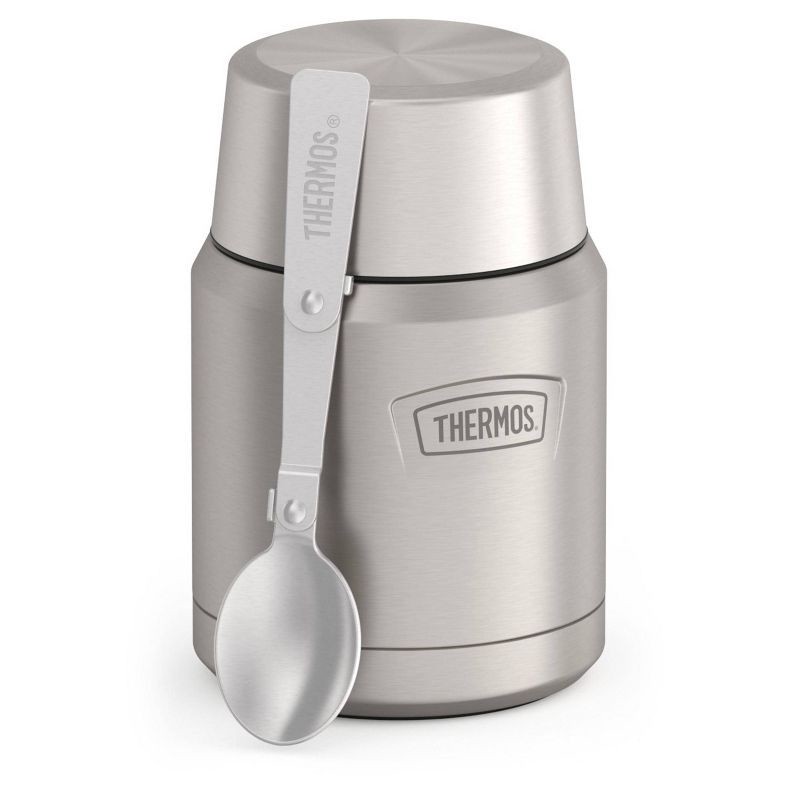 slide 4 of 10, Thermos Icon 16oz Stainless Steel Food Storage Jar with Spoon - Matte, 16 oz