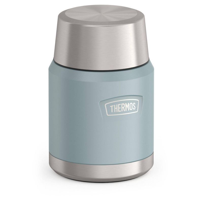 slide 3 of 10, Thermos Icon 16oz Stainless Steel Food Storage Jar with Spoon - Glacier, 16 oz