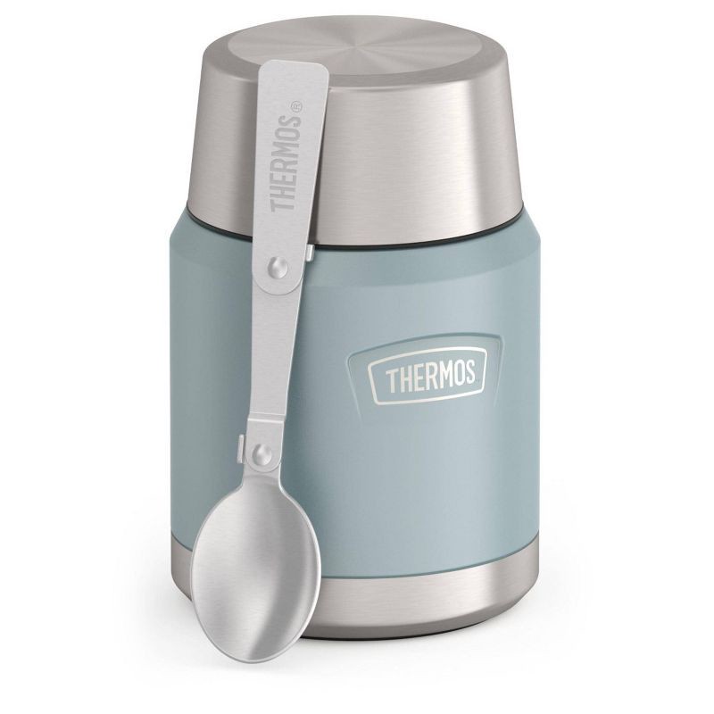 slide 4 of 10, Thermos Icon 16oz Stainless Steel Food Storage Jar with Spoon - Glacier, 16 oz