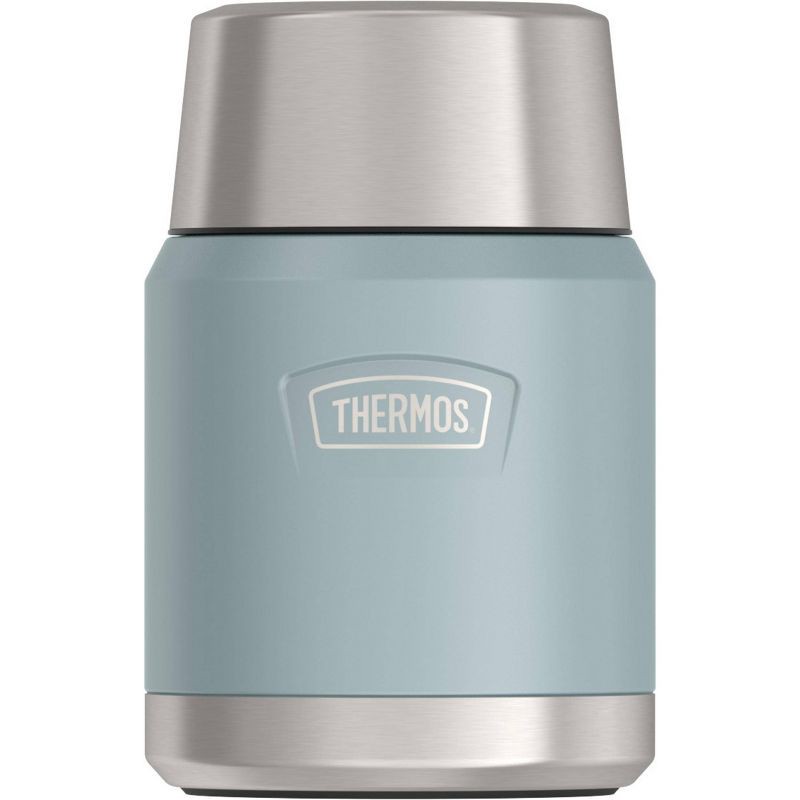 slide 1 of 10, Thermos Icon 16oz Stainless Steel Food Storage Jar with Spoon - Glacier, 16 oz
