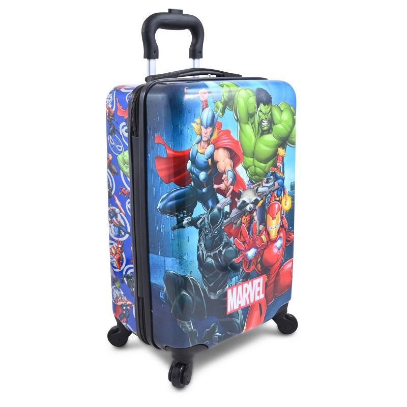 slide 2 of 9, Marvel Hardside Carry On Spinner Suitcase - Black, 1 ct