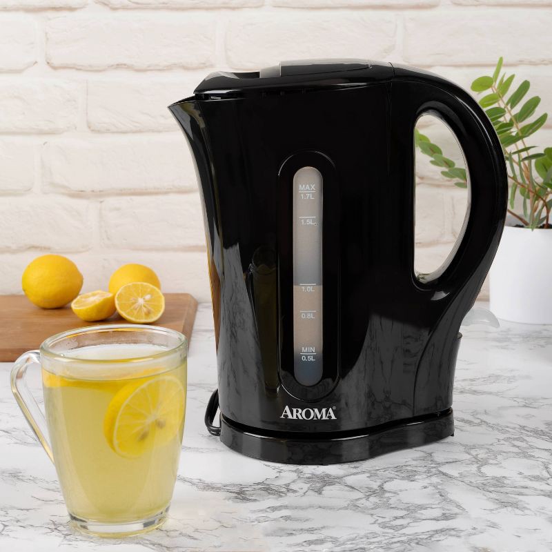 slide 5 of 11, Aroma 1.7L Electric Kettle - Black, 1.7 liter
