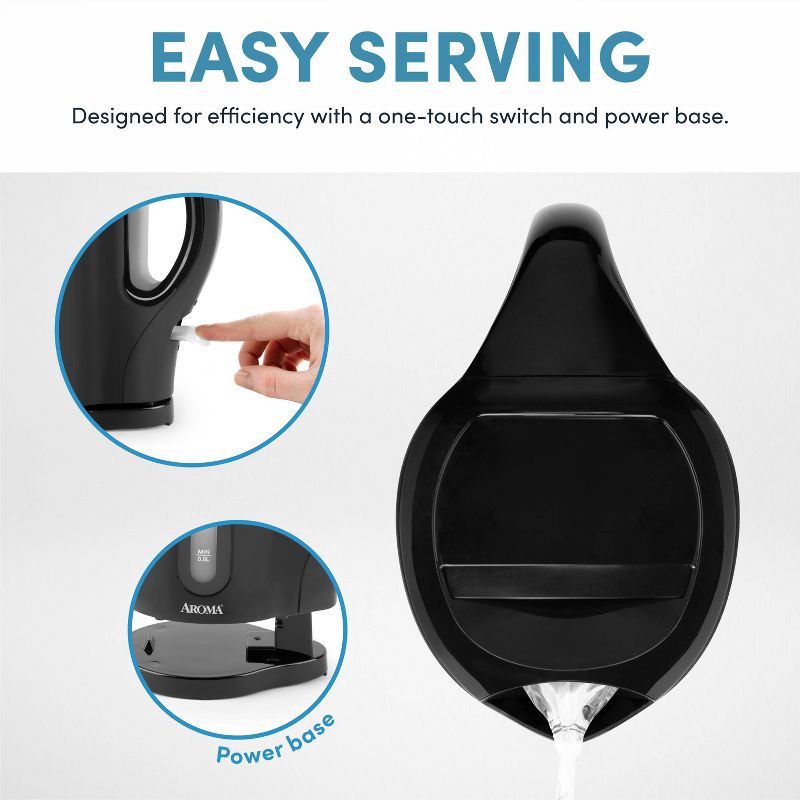 slide 7 of 11, Aroma 1.7L Electric Kettle - Black, 1.7 liter