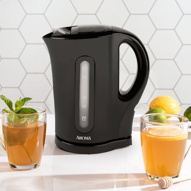 slide 10 of 11, Aroma 1.7L Electric Kettle - Black, 1.7 liter