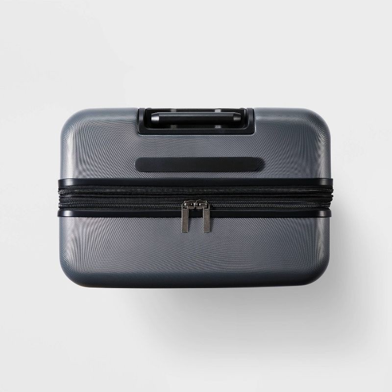 slide 4 of 6, Hardside Large Checked Suitcase Gray - Open Story™, 1 ct