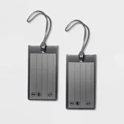 2pk Jelly Luggage Tag Gray - Open Story™