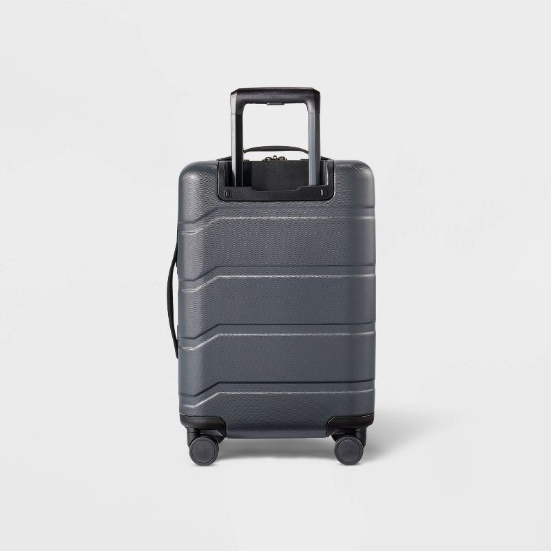 slide 3 of 6, Hardside Carry On Suitcase Gray - Open Story™, 1 ct
