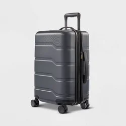 Hardside Carry On Suitcase Gray - Open Story™: Spinner Wheels, Water-Resistant