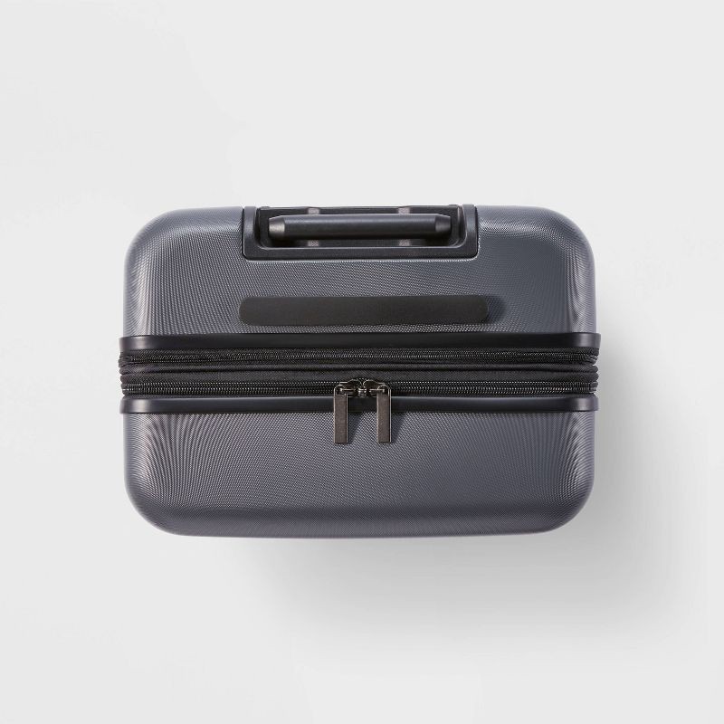 slide 4 of 6, Hardside Medium Checked Suitcase Gray - Open Story™, 1 ct