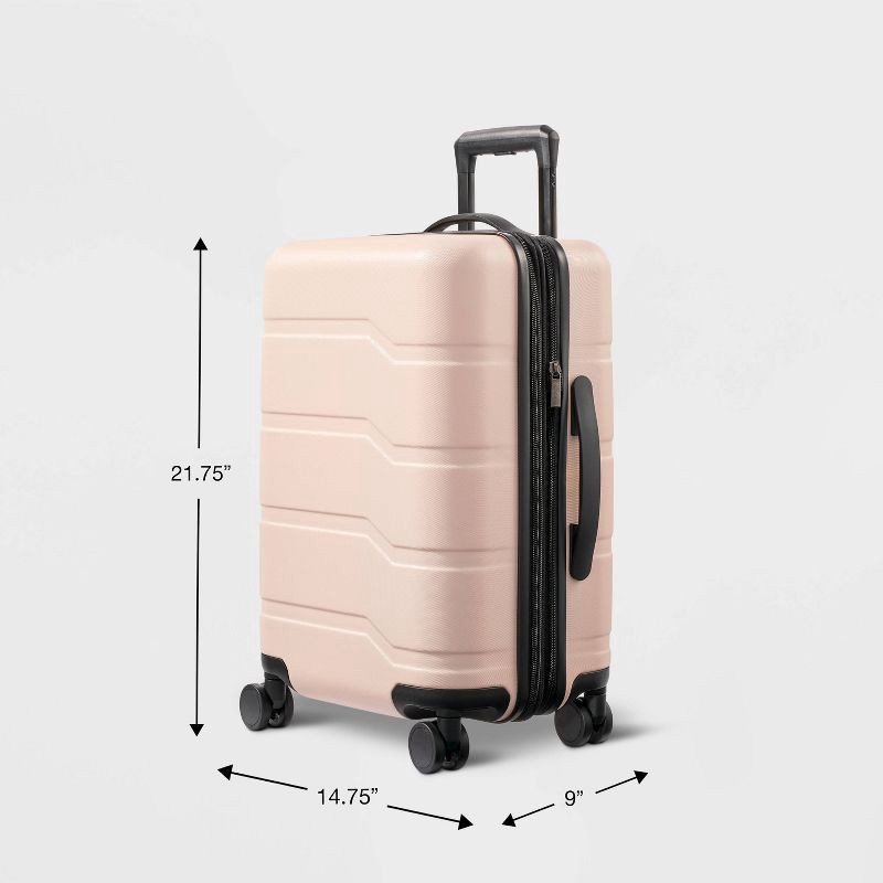 slide 6 of 6, Hardside Carry On Suitcase Pink - Open Story™, 1 ct