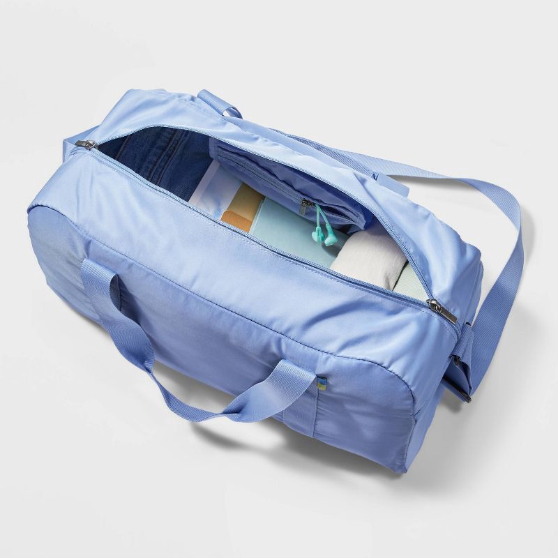 slide 3 of 5, 30L Packable Duffel Bag Blue - Open Story™, 30 liter