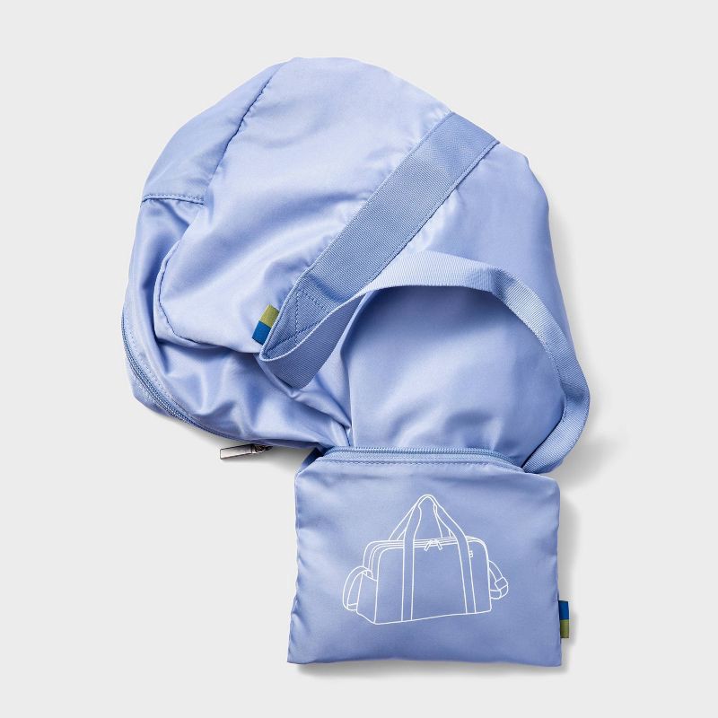 slide 5 of 5, 30L Packable Duffel Bag Blue - Open Story™, 30 liter