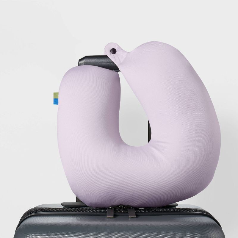 slide 2 of 3, Travel Neck Pillow Lilac - Open Story™, 1 ct