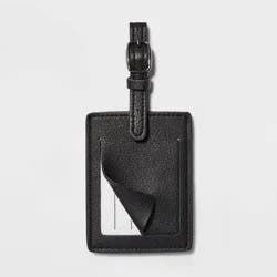 Luggage Tag Black - Open Story™: Adjustable Pebble Pattern Accessory